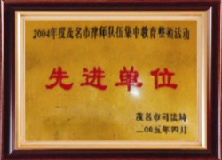 2004年度市律师队伍集中教育整顿活动-先进单位